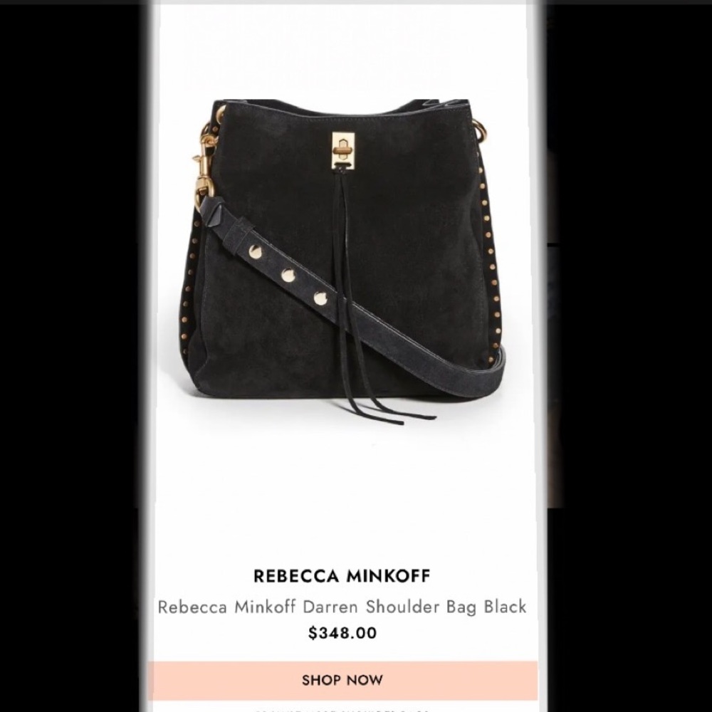 Rebecca Minkoff Daren Shoulder Bag - Black with gold